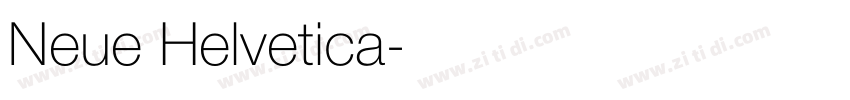 Neue Helvetica字体转换